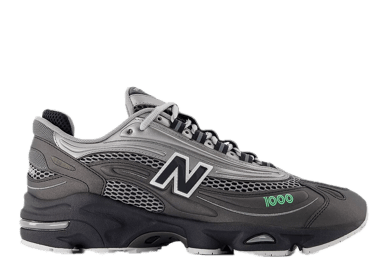 New Balance 1000 Dark Silver Metallic Lime Leaf