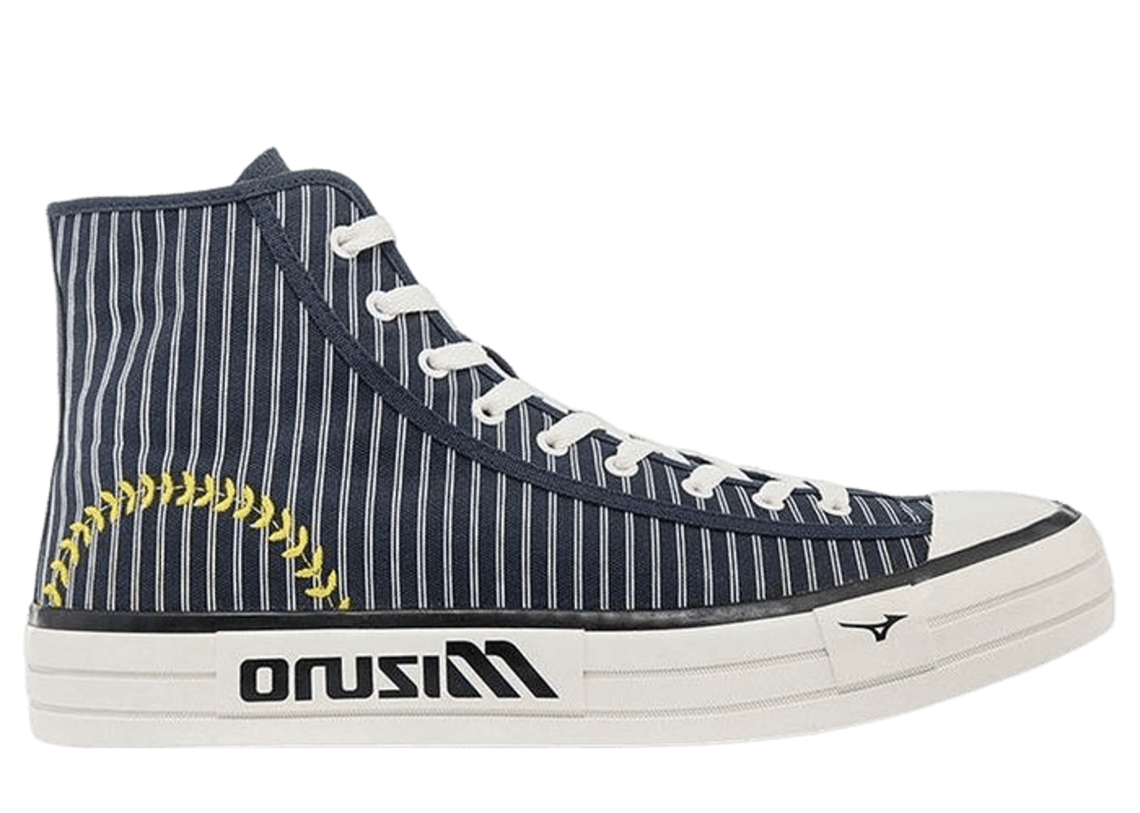 Mizuno Courts High Top Canvas Navy Stripes