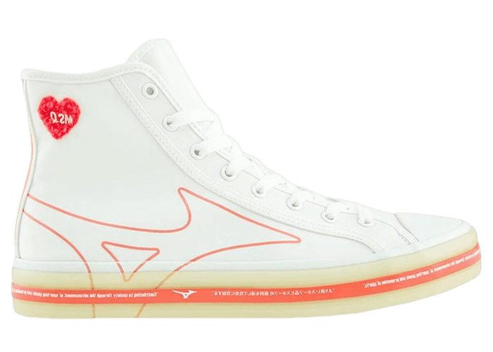 Mizuno Courts Msq High-Top Sneakers White Orange