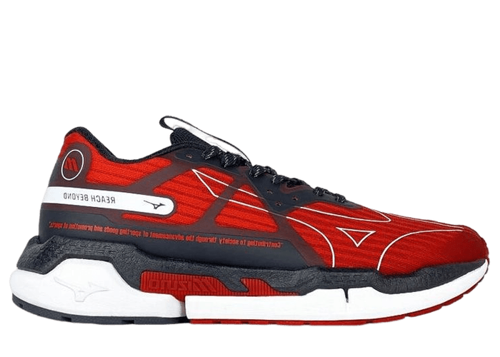 Mizuno PI Knit Low Top Black Red