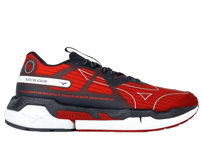 Mizuno PI Knit Low Top Black Red