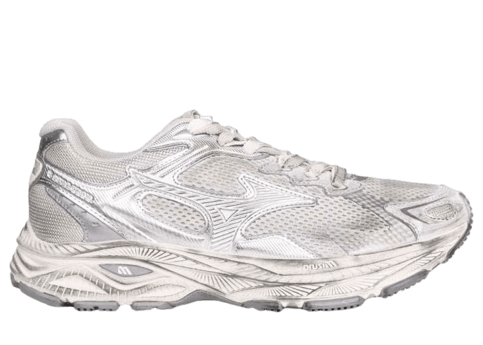Mizuno Racer S White Metallic Silver