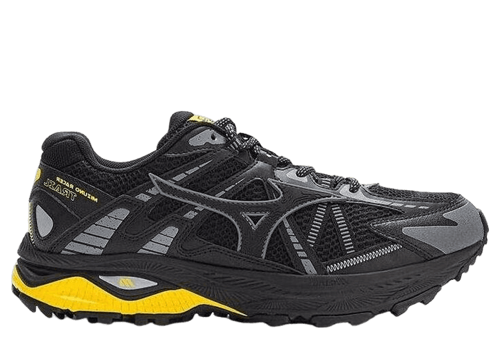 Mizuno Racer Trail Black Yellow - D1GH223803 Raffles & Where