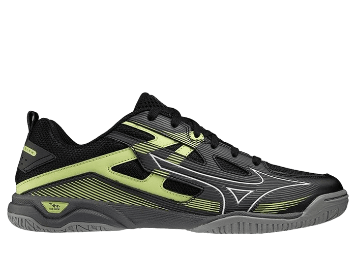Mizuno Wave Kaiserburg 7 Low Tops pingpong Table Tennis Shoe Black Yellow