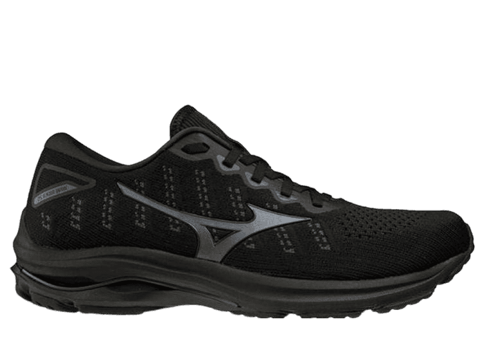 Mizuno Wave Rider 25 Waveknit Black Dark Grey