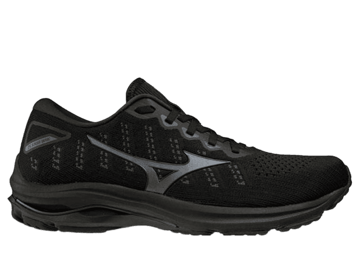 Mizuno Wave Rider 25 Waveknit Black Dark Grey
