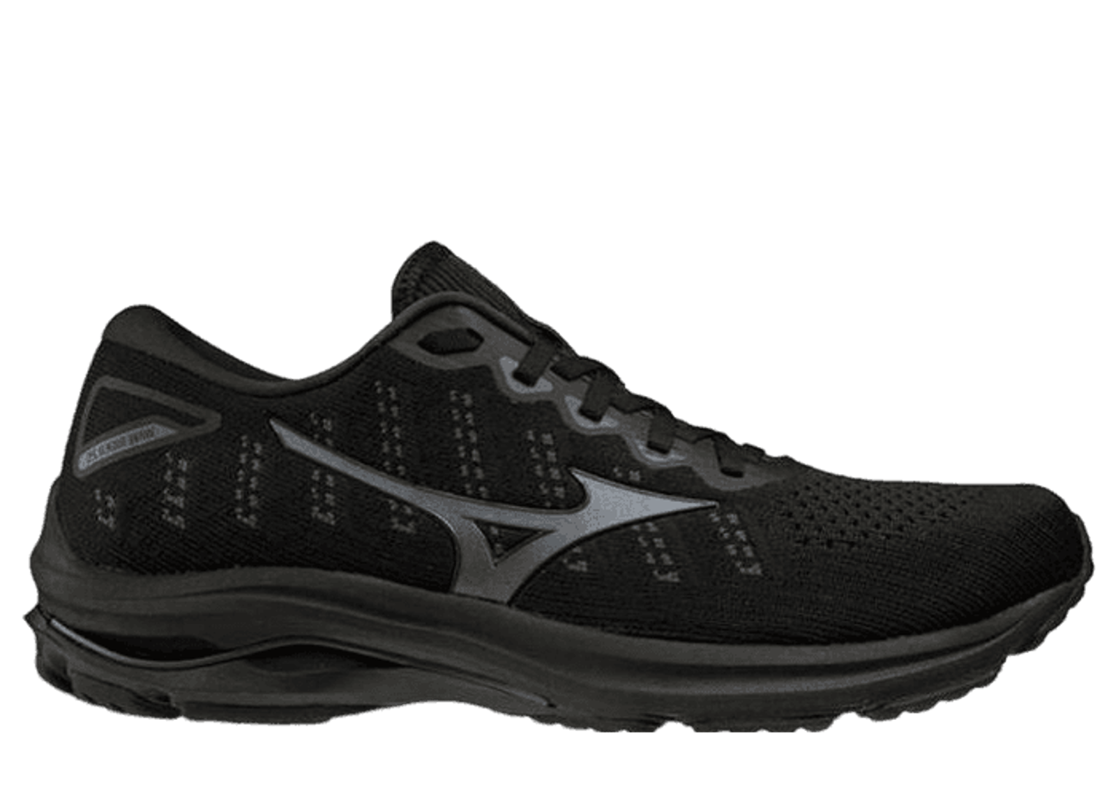 Mizuno Wave Rider 25 Waveknit Black Dark Grey