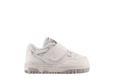 New Balance 550 Bungee Lace with Top Strap White (GS)