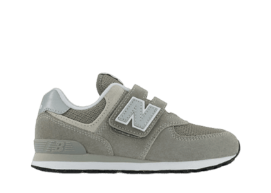 New Balance 574 Core Hook & Loop Grey White (GS)