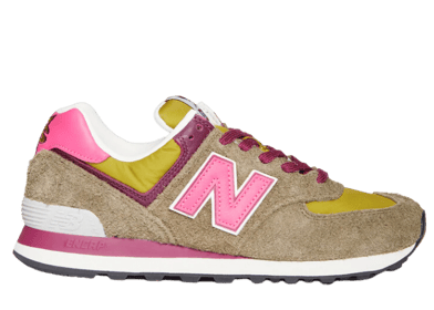 New Balance 574 Stray Rats Green Pink