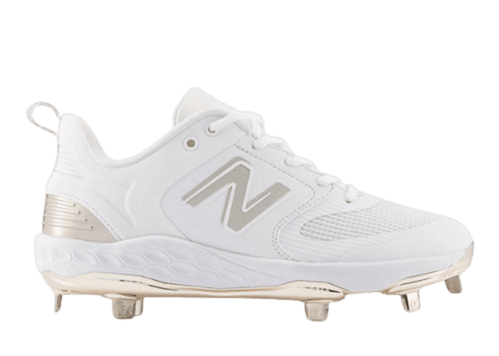New Balance Fresh Foam X Velo v3 Champagne Metallic Softball White Brown (W)
