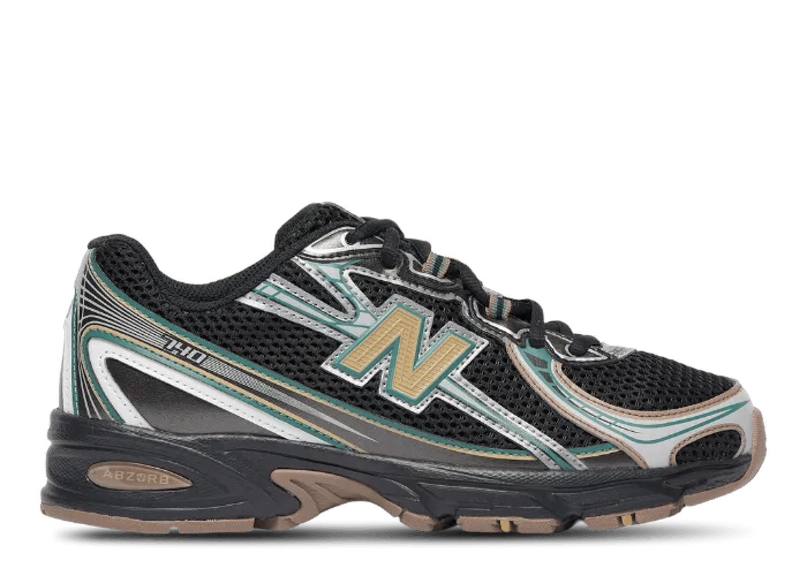 New Balance 740v2 Black Grey Olive (GS)