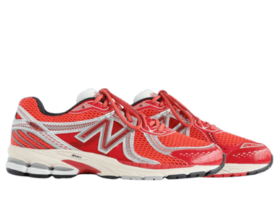 New Balance 860v2 Aime Leon Dore Red Metallic Silver