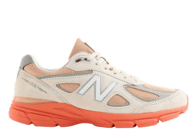 New Balance 990v4 Made in USA Blue Crab Tangerine Heat