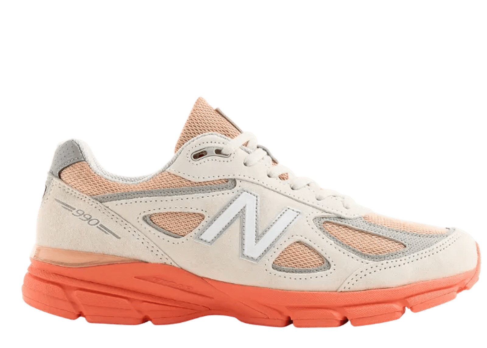 New Balance 990v4 Made in USA Blue Crab Tangerine Heat