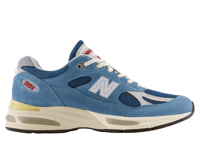 New Balance 991v2 Made in UK Vintage Sports Bluesteel