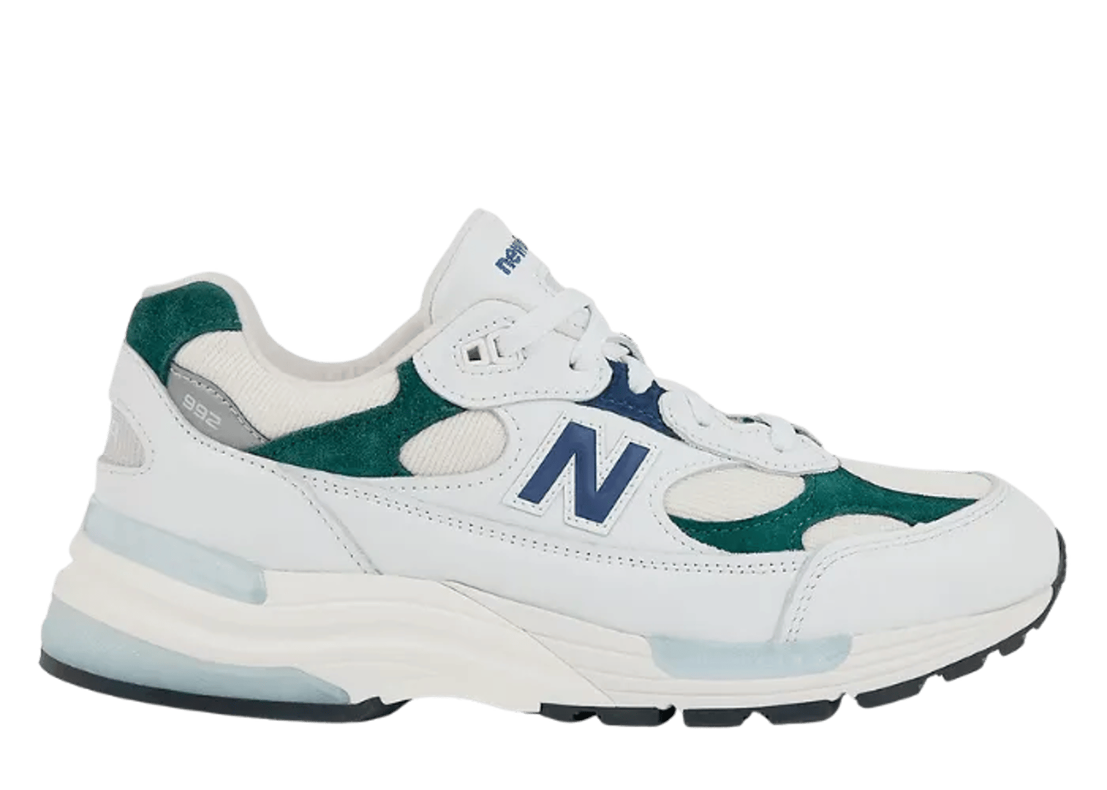 New Balance 992 Made in USA White Marsh Green