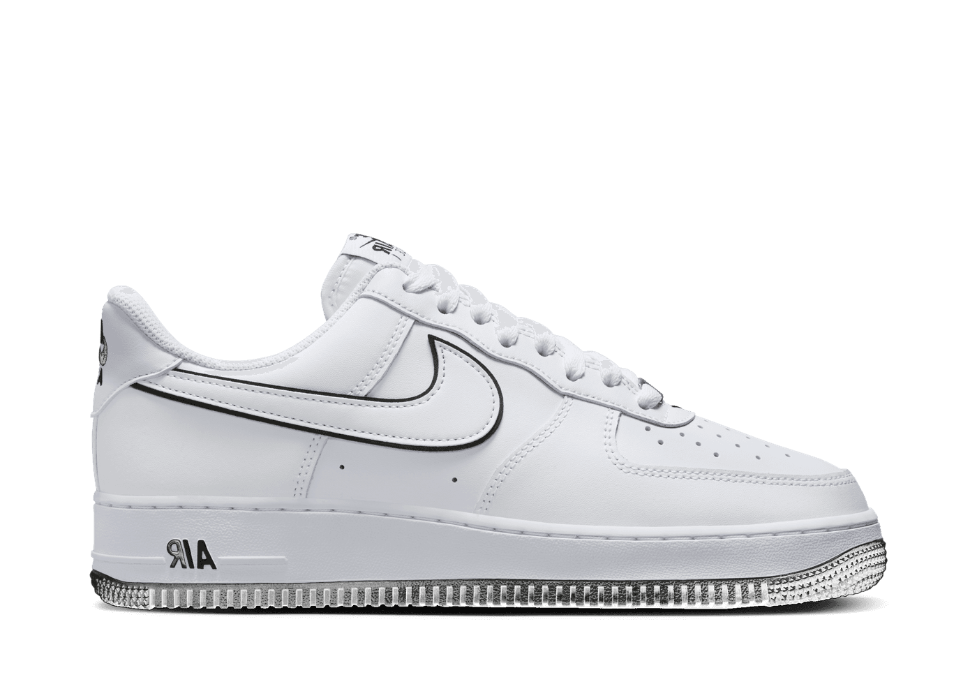 air force 1 white with black stitching