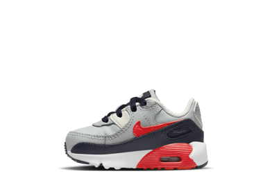 Nike Air Max 90 Leather TD 'Light Smoke Grey Bright Crimson'