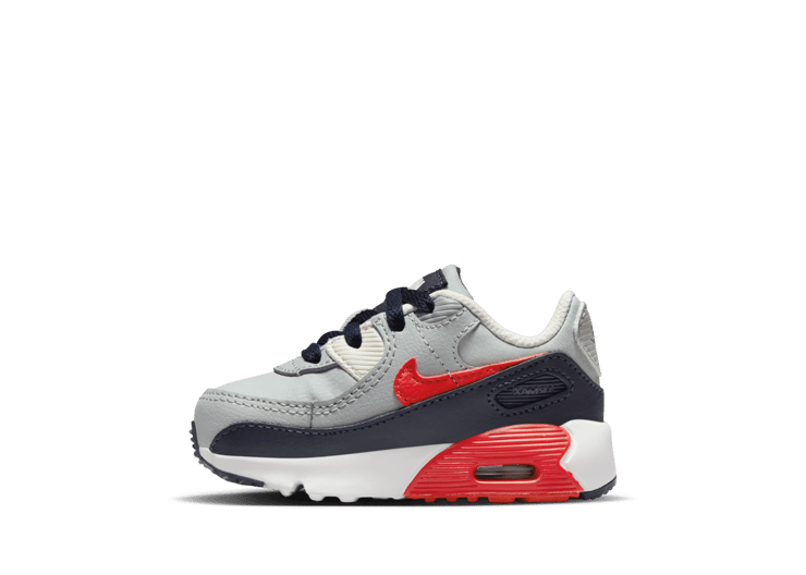 Nike Air Max 90 Leather TD 'Light Smoke Grey Bright Crimson'