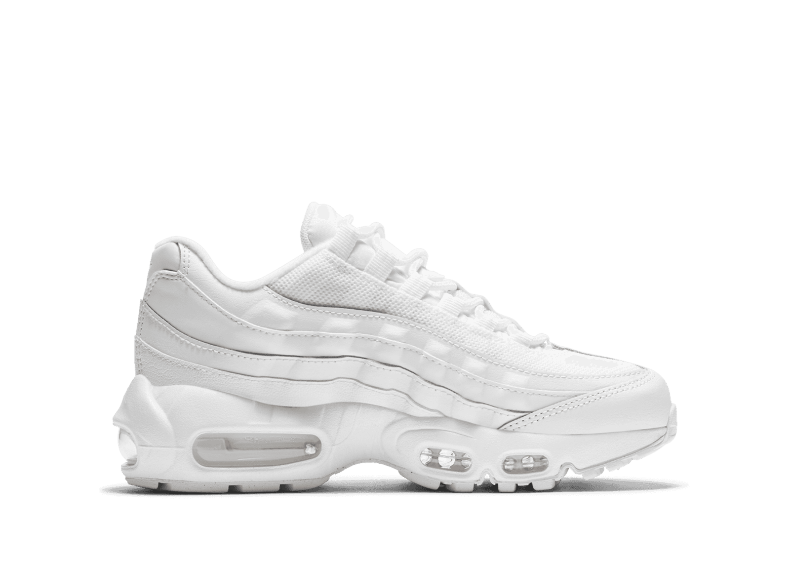Triple white 95s shop