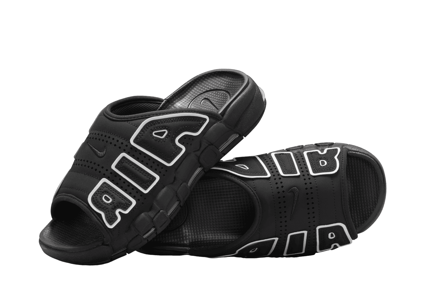Nike Air More Uptempo Slide 'Black - Black Sole' - DV2137-001