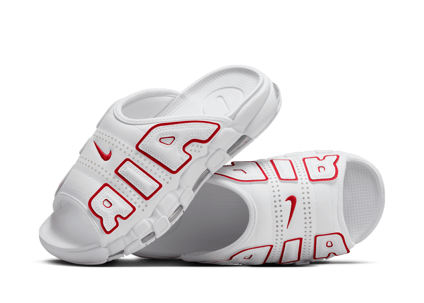 Nike Air More Uptempo Slide 'White University Red'