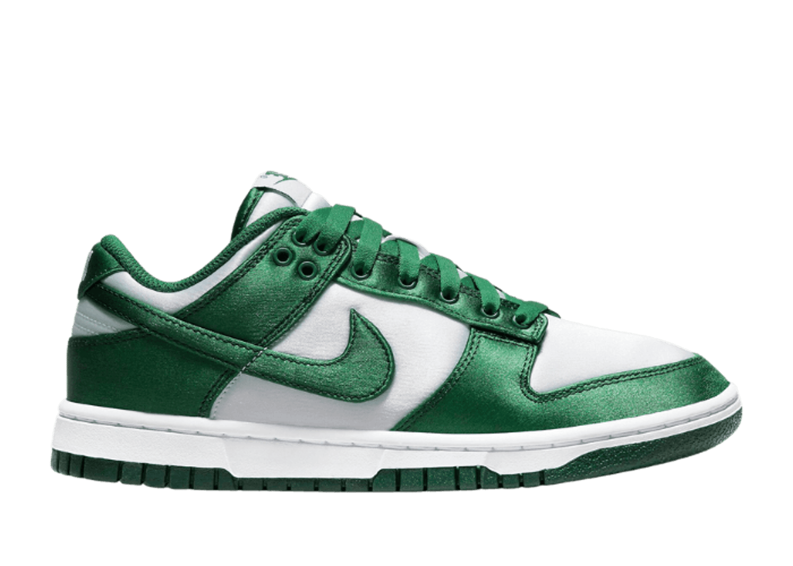 This Satin-Covered Nike Dunk Low Comes In White Team Green