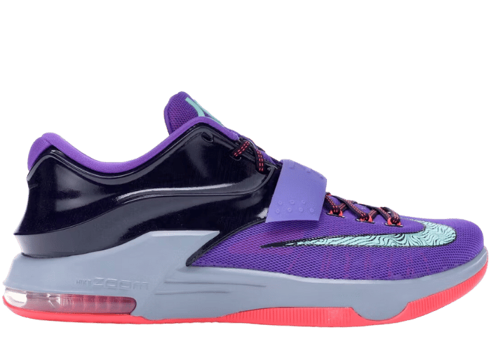 ゆ Nike KD VII 7 Hyper Punch Purple Pink Basketball Shoes Size