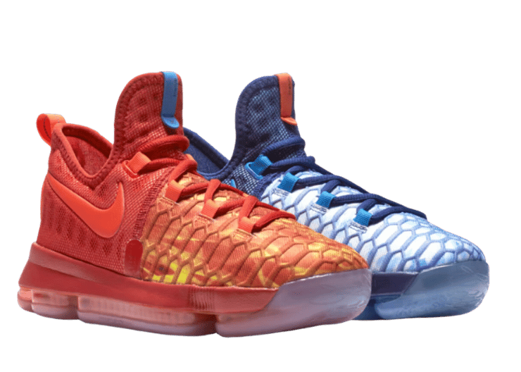Nike KD 9 Fire and Ice GS 855908 400 Raffles Where to Buy