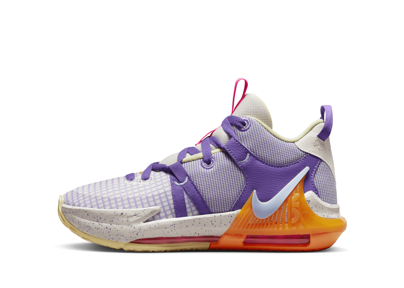 Nike LeBron Witness 7 GS 'Action Grape Vivid Orange'