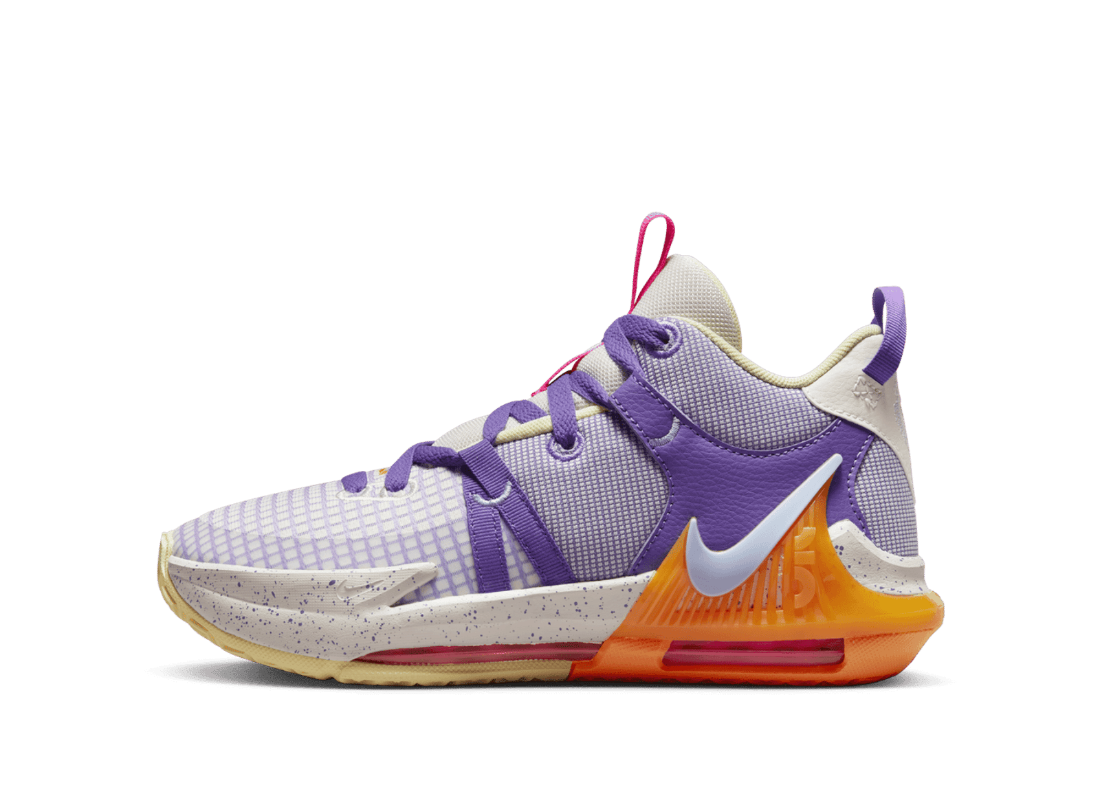 Nike LeBron Witness 7 GS 'Action Grape Vivid Orange'