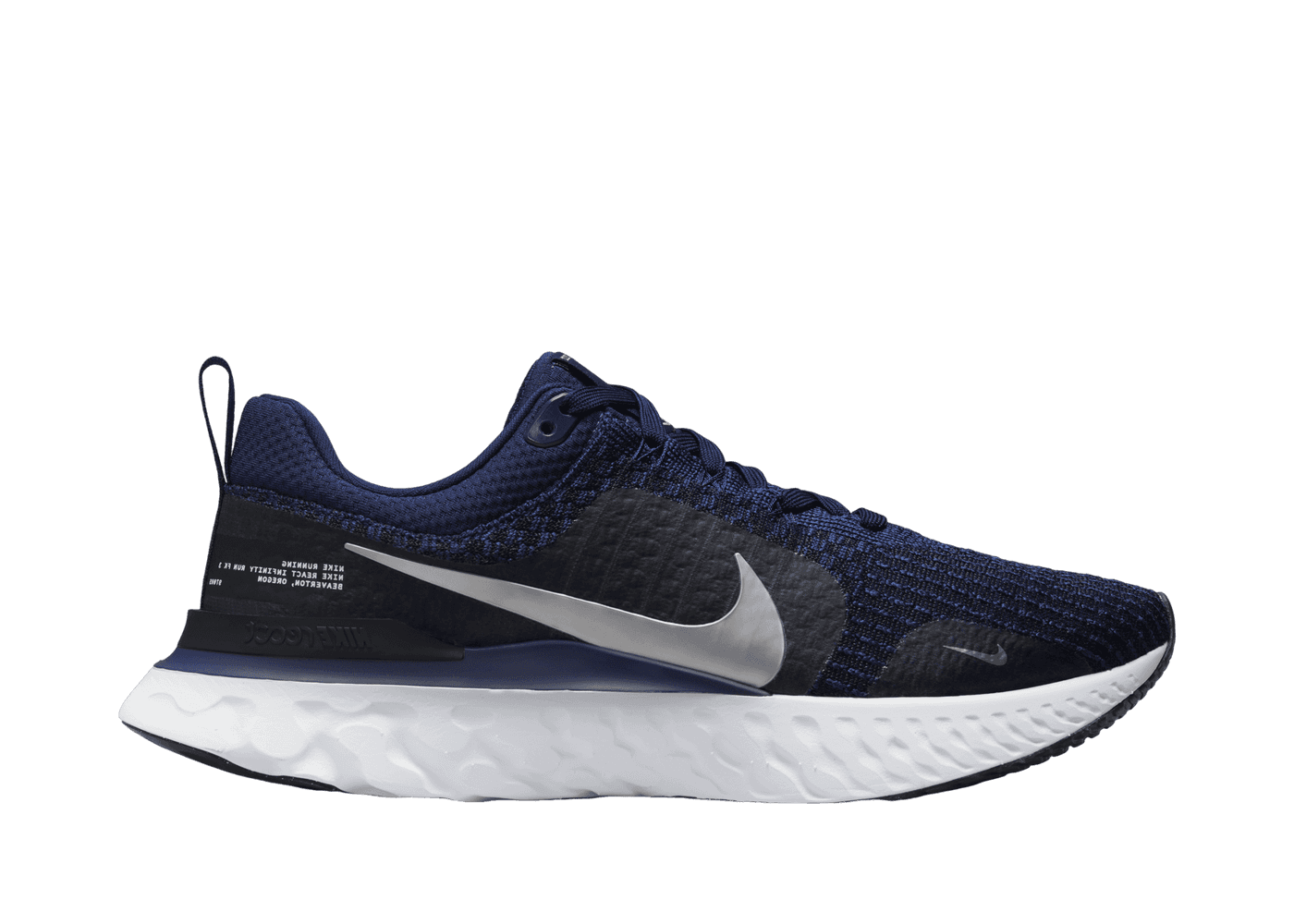 Nike React Infinity Run Flyknit 'College Navy Metallic Silver