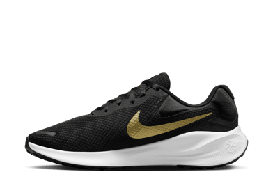 Nike Revolution 7 Wide 'Black Metallic Gold' (W)