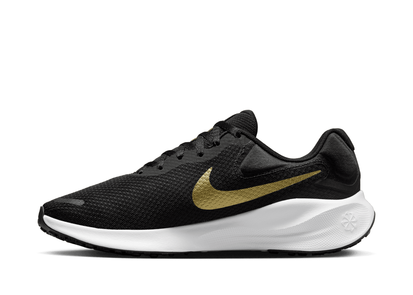 Nike Revolution 7 Wide 'Black Metallic Gold' (W)