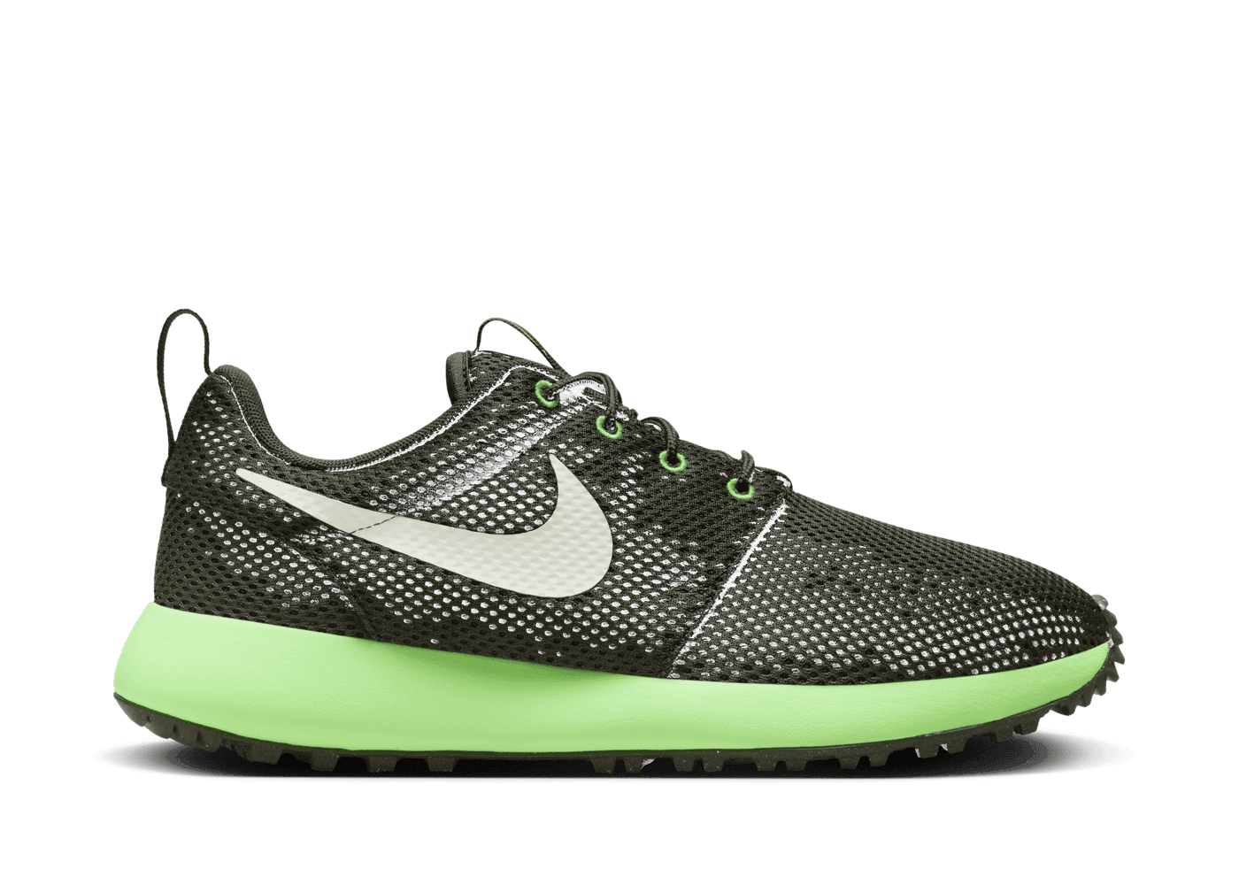 nike roshe run black green
