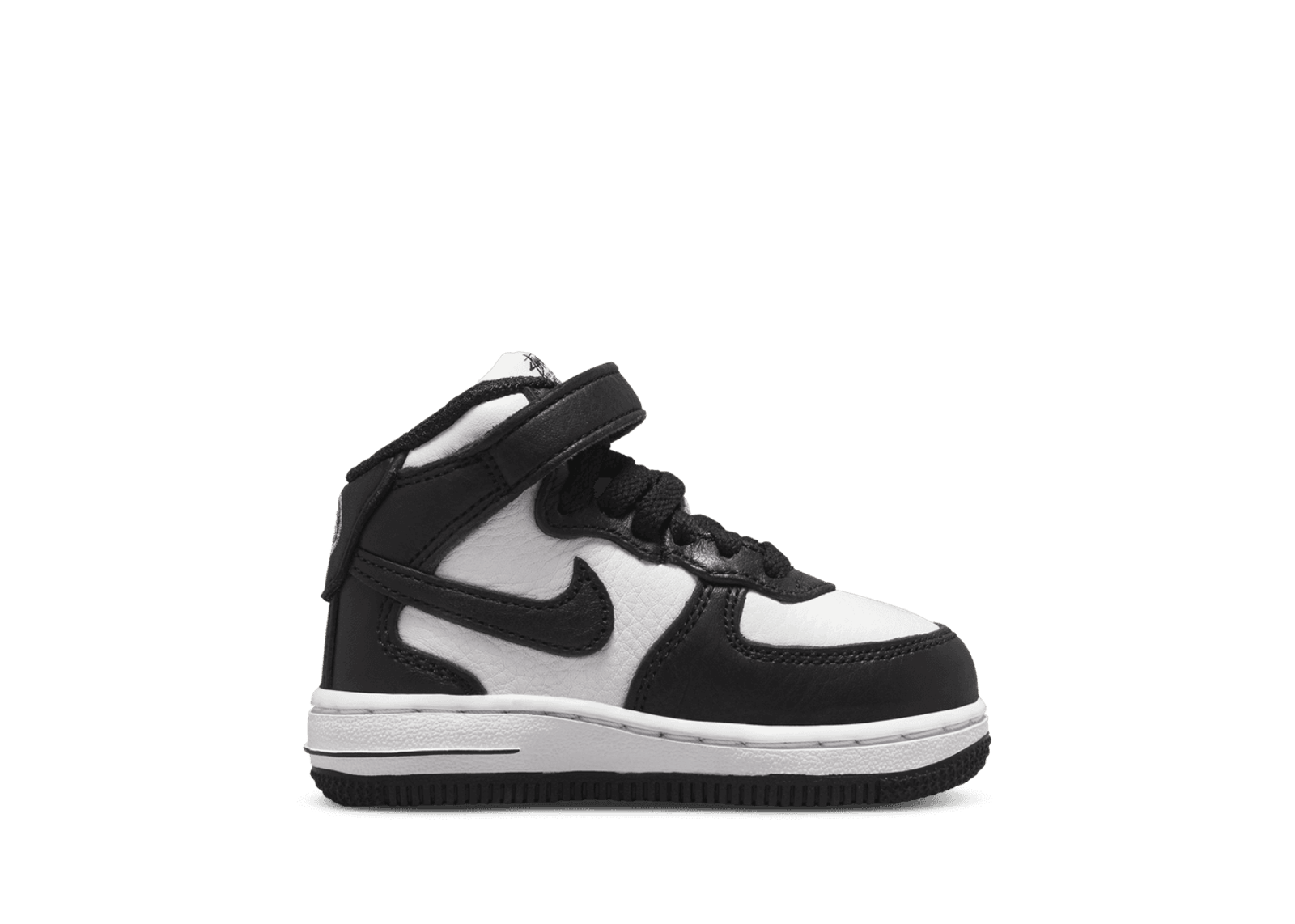 Nike Stussy x Air Force 1 Mid 'Black White' (TD)