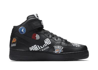 Nike Supreme x NBA x Air Force 1 Mid 07 'Black'