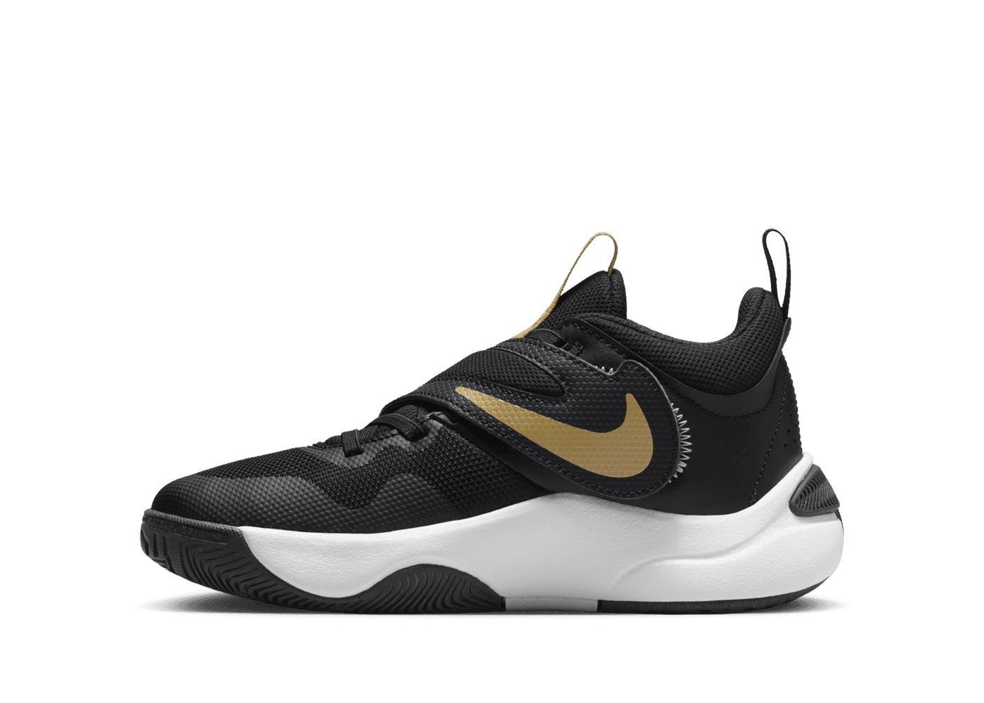 Nike Team Hustle D11 GS 'Black Metallic Gold'