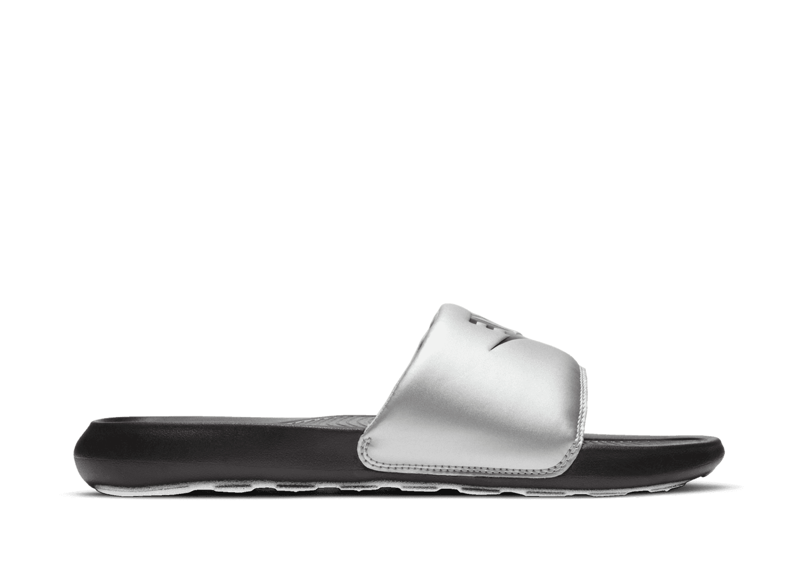 Nike Victori One Slide 'Black Metallic Silver' (W)
