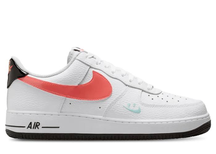Nike Air Force 1 Low Smiley Swoosh White Flash Crimson
