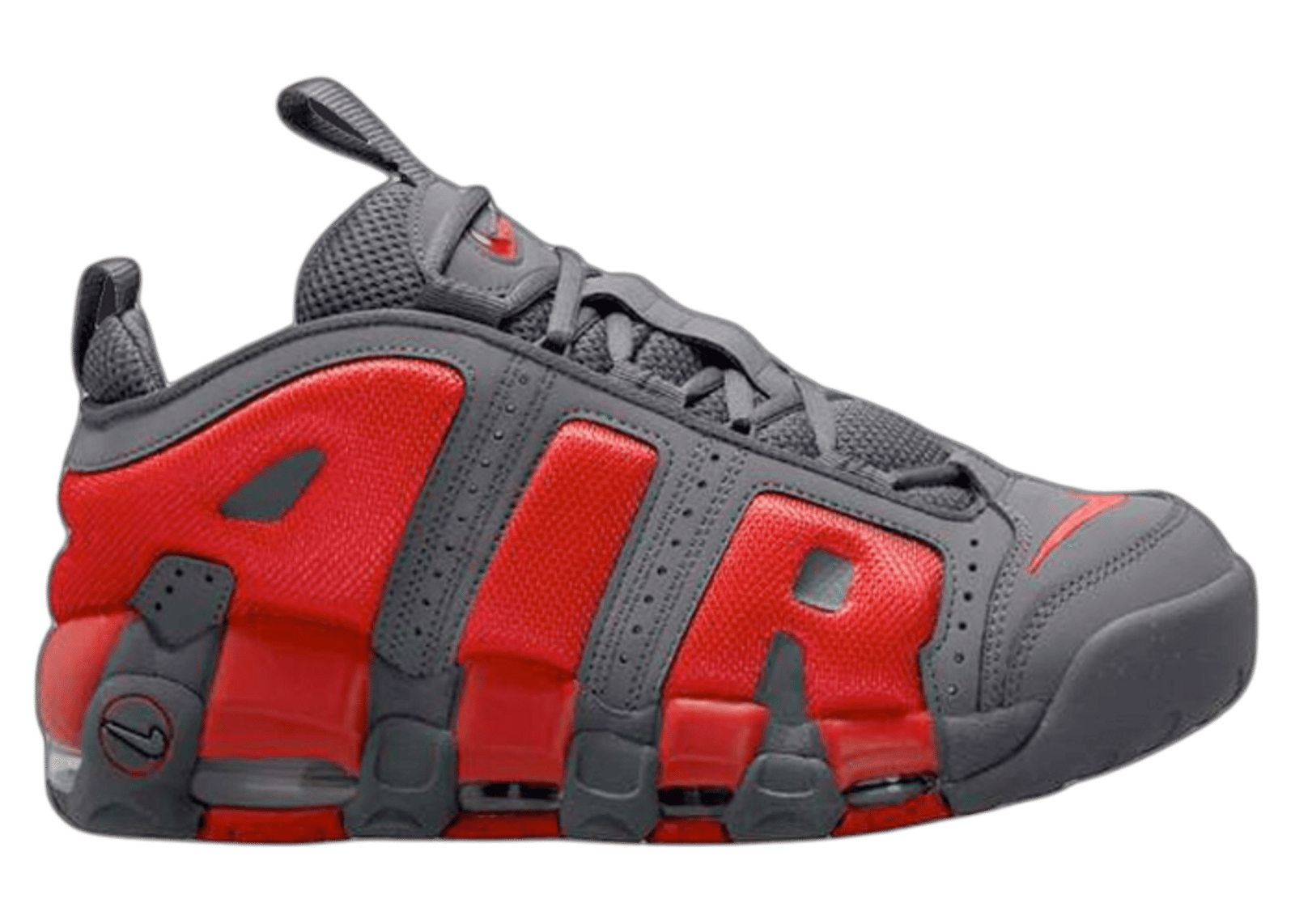 Nike Air More Uptempo Low Dark Grey Light Crimson