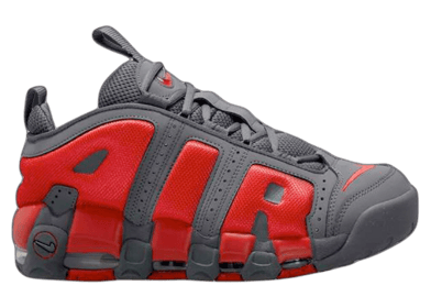 Nike Air More Uptempo Low Dark Grey Light Crimson