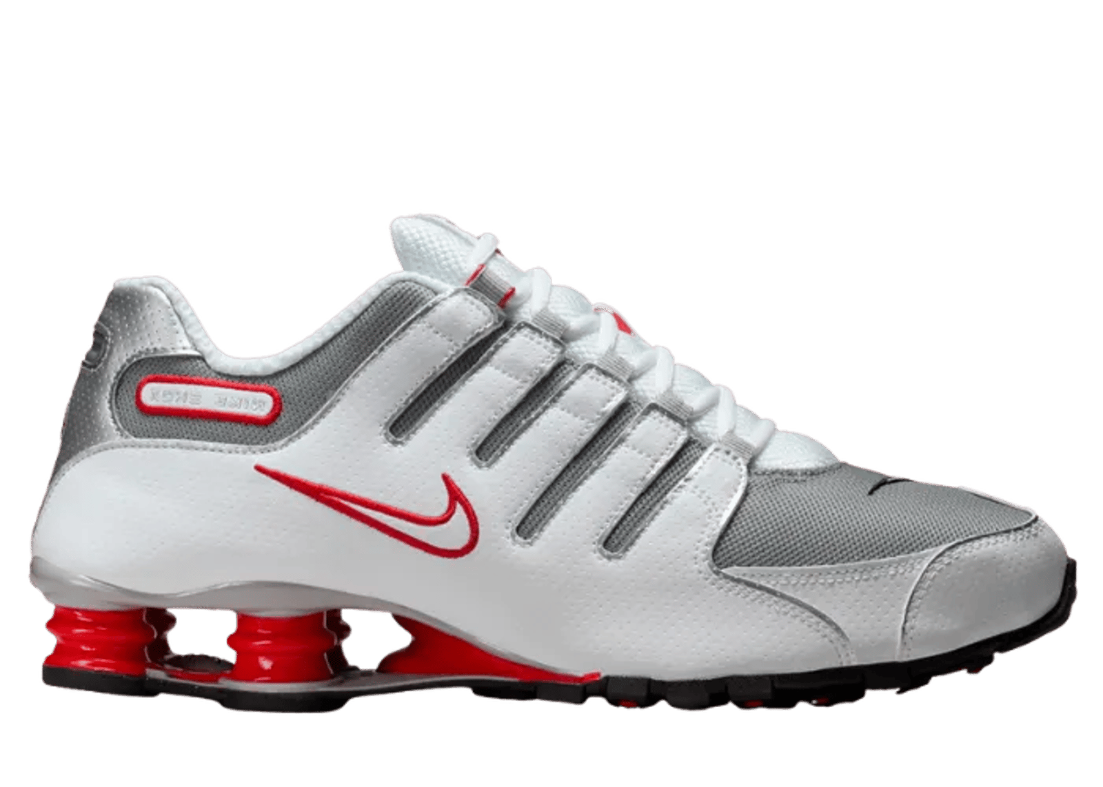 Nike Shox NZ White Sport Red Metallic Silver