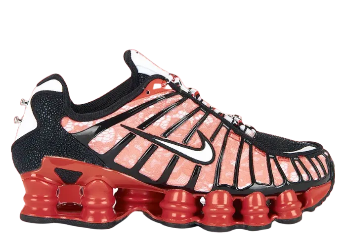 靴 W NIKE SHOX TL Nike Shox TL W Triple Black Hematite Red UK 5 10 11 12 13 14