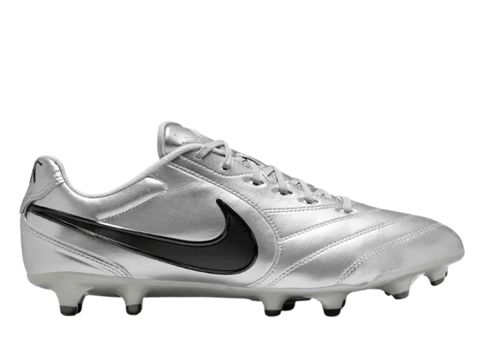 Nike Tiempo Ligera Pro FG Low Metallic Silver Black