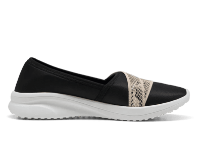 PUMA Adelina 2 Snake Chic Slip-On Sneakers in Black/Gold