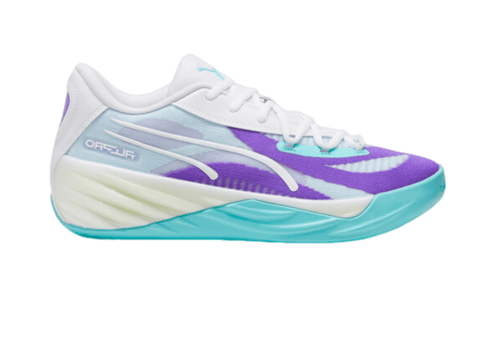 PUMA All Pro NITROâ¢ Basketball in Deep Aqua/Purple Glimmer