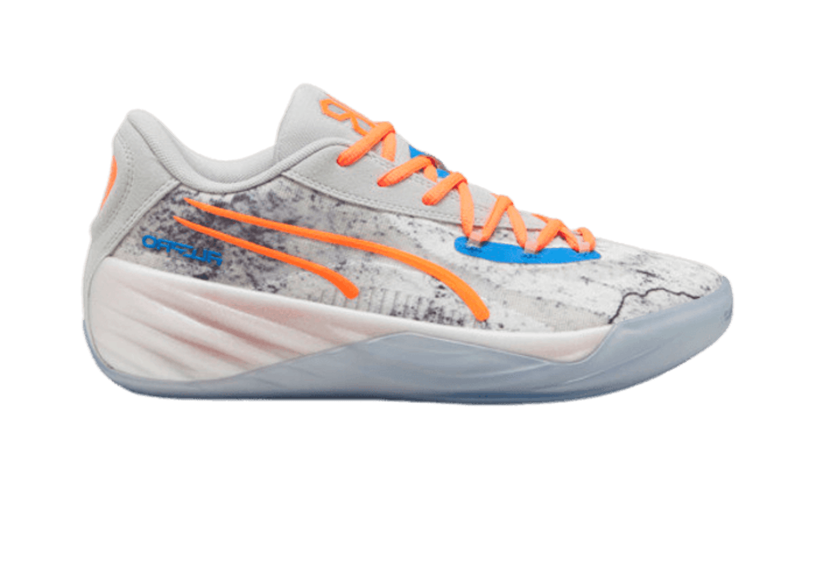 PUMA All-Pro NITRO⢠RJ Barrett Basketball in Cool Light Grey/Ultra Orange
