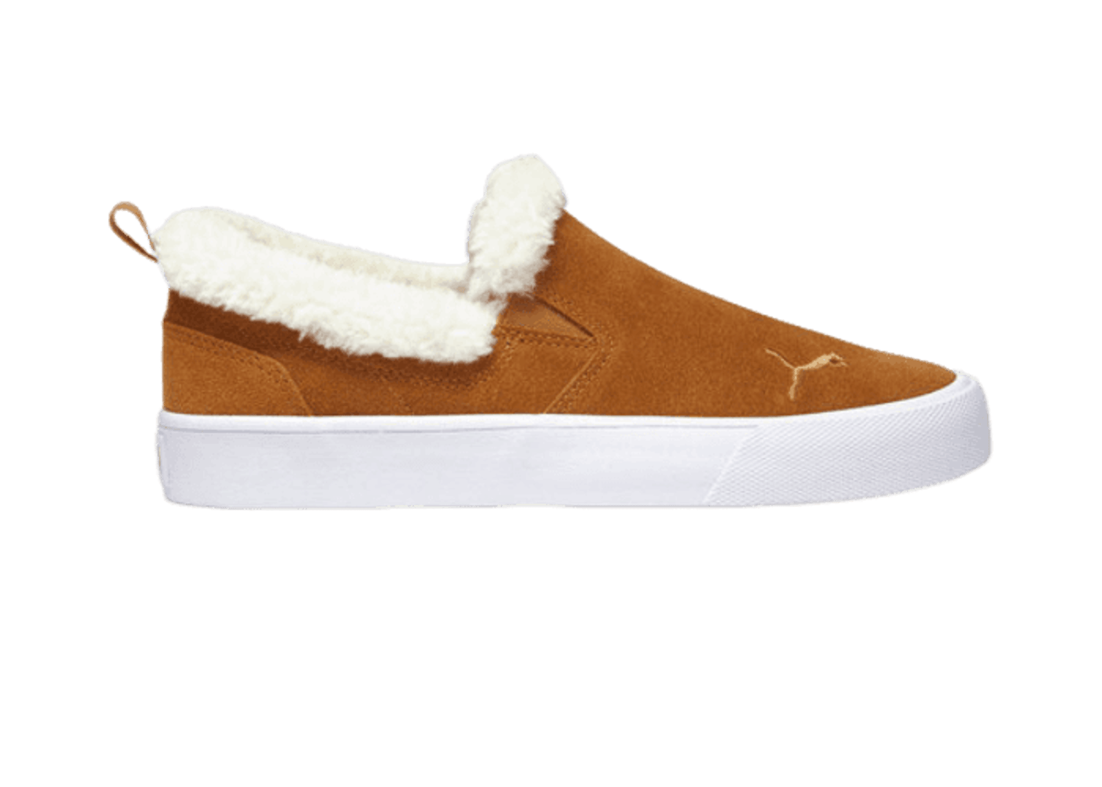 PUMA Bari Comfort Sherpa Slip-On in Desert Tan/Whisper White